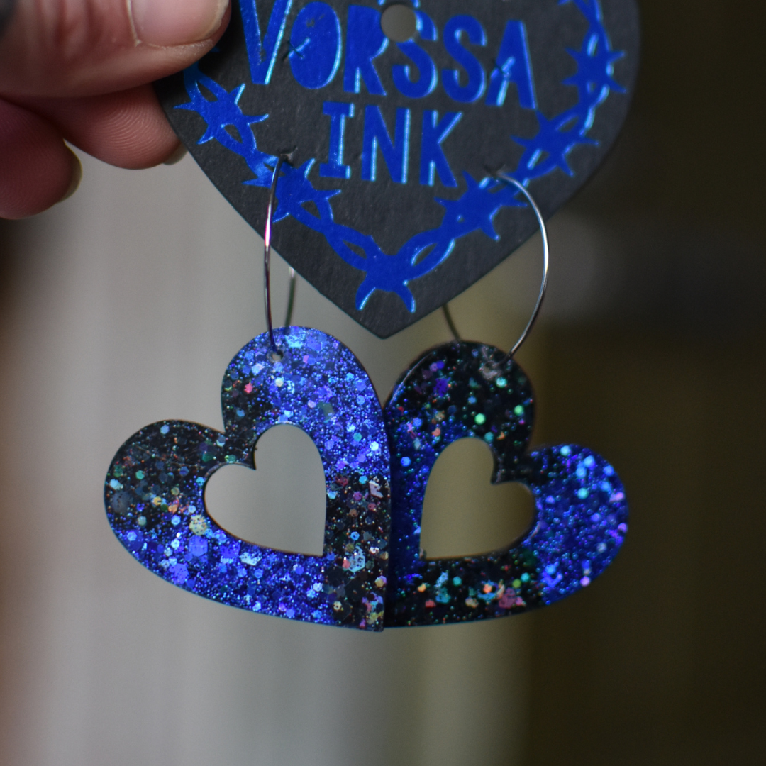 Överi Bling Sydämen malliset korvikset