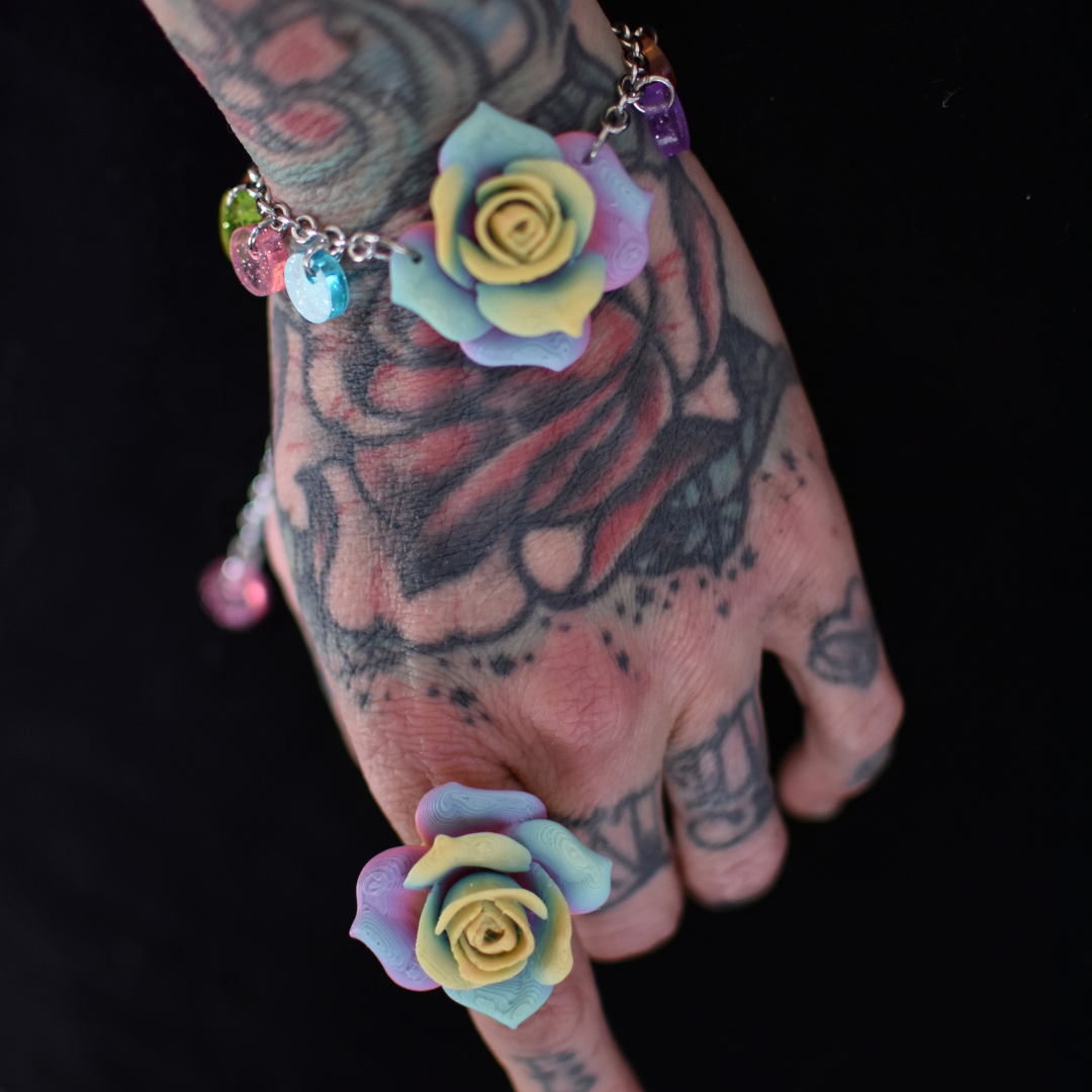 Rose-rannekoru-sormus setti