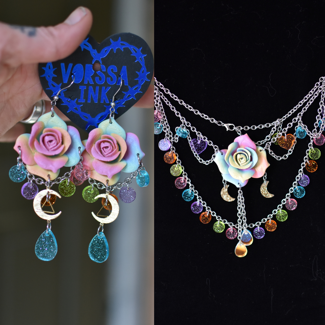 Rose-setti (sis. korvakorut ja kaulakorun)